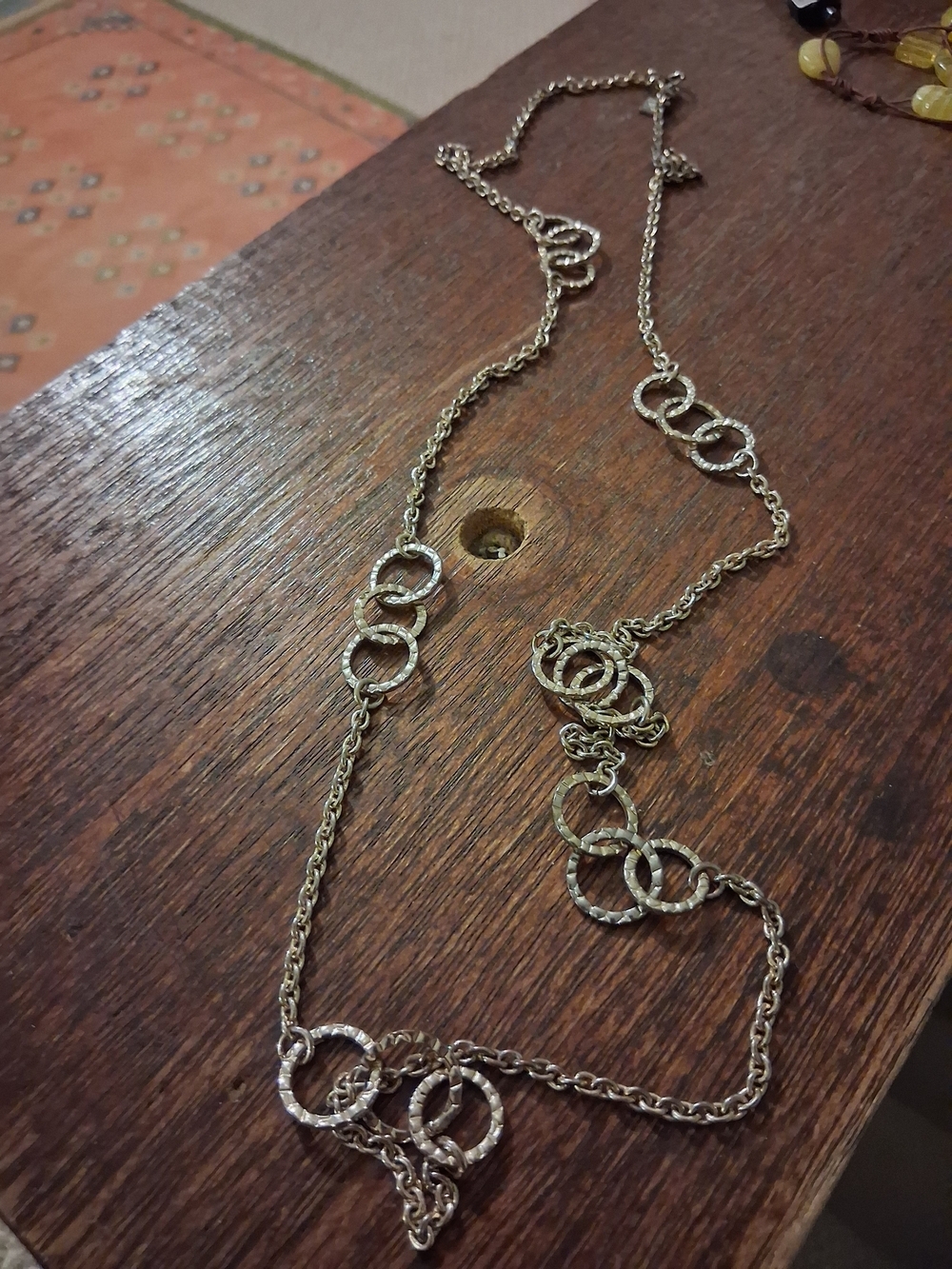 Vintage Banana Republic  Gold-Tone Linked Circle Necklace